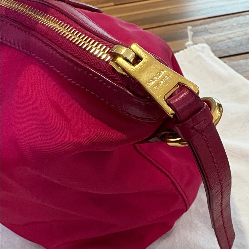 Authentic Prada Borsa Mano Ibisco Tessuto Purse with Strap - Picture 6 of 15